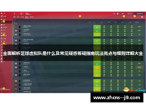 全面解析足球虚拟队是什么及常见疑惑答疑指南玩法亮点与规则详解大全 全面解析足球虚拟队是什么及常见疑惑答疑指南玩法亮点与规则详解大全